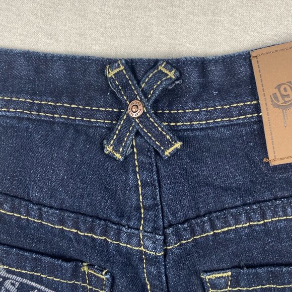 Phat Farm Jeans Kids Size 18 Blue Boys Embroidered Y2K Denim Youth - Picture 10 of 16